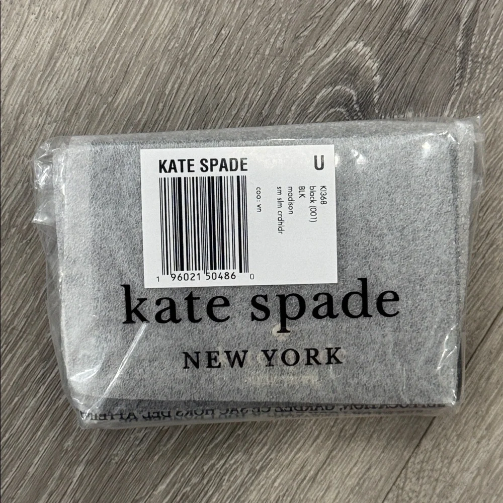 Kate Spade Black Slim Card Case Holder Wallet